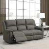 STALLONE Reclinersoffa 3-sits tyg grå, manuell recliner., sitthöjd 48, sittdjup 55, sittbredd 162 cm