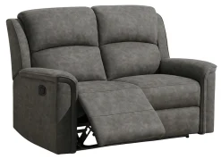 STALLONE Reclinersoffa 2-sits tyg grå, manuell recliner., sitthöjd 48, sittdjup 55, sittbredd 103 cm