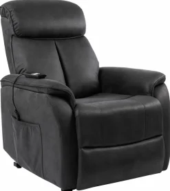 STOUT Reclinerfåtölj med lift, El, tyg lacey grey/ 2 motorer