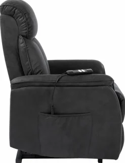 STOUT Reclinerfåtölj med lift, El, tyg lacey grey/ 2 motorer