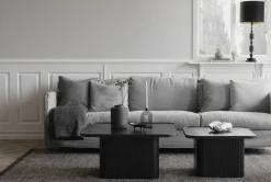SULLIVAN Soffbord 60x60, H37cm svart massiv ek, mdf ekfanér