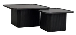 SULLIVAN Soffbord 60x60, H37cm svart massiv ek, mdf ekfanér