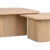 SULLIVAN Soffbord 80x80, H40 cm vitpigmenterad massiv ek, mdf ekfanér