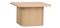 SULLIVAN Soffbord 60x60, H37cm vitpigmenterad massiv ek, mdf ekfanér