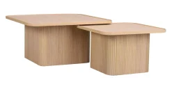 SULLIVAN Soffbord 60x60, H37cm vitpigmenterad massiv ek, mdf ekfanér