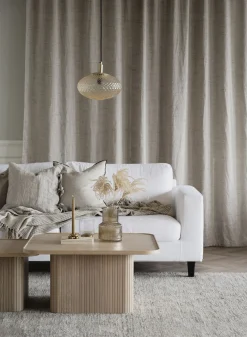 SULLIVAN Soffbord 60x60, H37cm vitpigmenterad massiv ek, mdf ekfanér