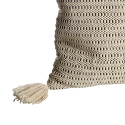 TARA Kuddfodral ecru/svart 45x45cm 100% bomull Endast kemtvätt