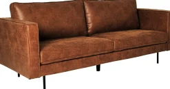 TECATE 3-sits soffa microfibertyg cognac