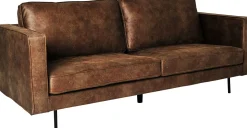 TECATE 3-sits soffa microfibertyg mörkbrun,
