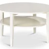 TERZO Soffbord Ø80 höjd 52 Vitlackad MDF/massivträ