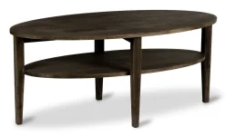 TERZO Soffbord 120x60 höjd 52 Massiv rökoljad ek
