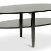 TERZO Soffbord 120x60 höjd 52 Svartlackad MDF/massivträ