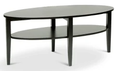 TERZO Soffbord 120x60 höjd 52 Svartlackad MDF/massivträ