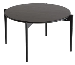 TILIA Soffbord Ø88 H48, svartbetsad ek