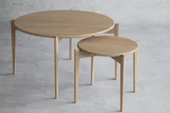 TILIA Soffbord Ø88 H48, vitoljad ek