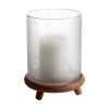 TOIVO Ljuslykta 14x14 h20cm Glas och mangoträ