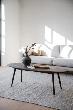 TOMPKINS soffbord ellips 150x60 brun ek