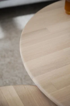 TOMPKINS soffbord runt Ø90 vitpigmenterad ek