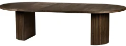 TRATTO Matbord Ø135 H75cm massiv rökoljad ek