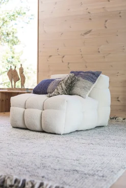 VANJA Kuddfodral blå/beige 40 x 60 cm