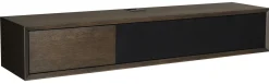 VIVID TV-hylla 133cm brunlackad ekfanér, 1 låda & 1 dörr