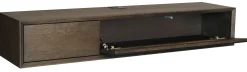 VIVID TV-hylla 133cm brunlackad ekfanér, 1 låda & 1 dörr