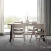 WATERTON Karmstol vitpigmenterad ek/brunt tyg