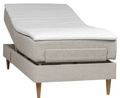 WENDELA Ställbar säng 90x200 FAST tyg beige