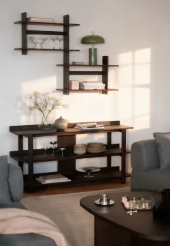 WESTLOCK Vägghylla 75x48 brun ek