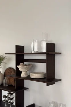 WESTLOCK Vägghylla 75x48 brun ek