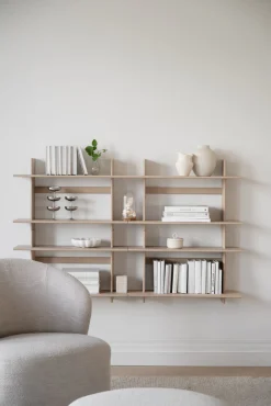 WESTLOCK Vägghylla 75x48 vitpigmenterad ek