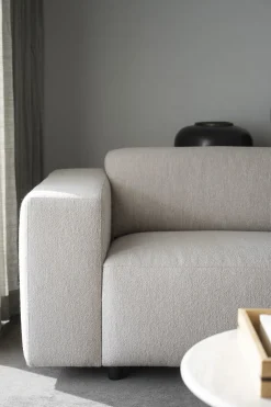 WILLARD 4-sits soffa ljusbeige tyg (K4)