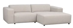 WILLARD 3-sits soffa med schäslong H ljusbeige tyg (k4)