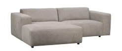 WILLARD 3-sits soffa med schäslong V beige tyg (k1)