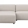 WILLARD 3-sits soffa med schäslong V ljusbeige tyg (k4)