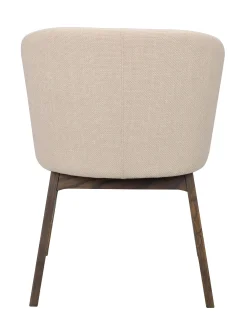 WINDHAM karmstol beige tyg/bruna ekben