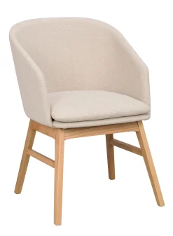 WINDHAM karmstol beige tyg/ekben