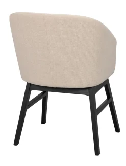 WINDHAM karmstol beige tyg/svarta ekben