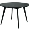 YUMI matbord runt 115 svartbetsad ask