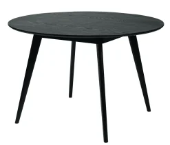 YUMI matbord runt 115 svartbetsad ask