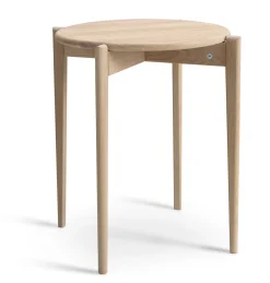 TILIA Fåtöljbord Ø43 H55 vitoljad ek